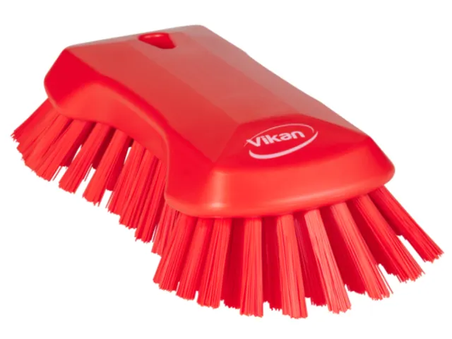 Vikan Hygiene extra grote handborstel extra harde vezels 230mm Rood