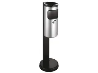 Veiligheidscombi-asbak 825x180mm Staander Staalplaat Nieuwzilver - 1