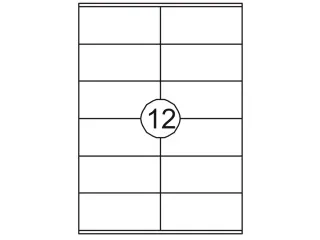 Etiket Rillstab 105x48mm Wit 1200 Stuks - 1