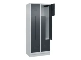 Z-garderobekast,HxBxD 1950x800x500mm,vak B 200/400mm,cil.-slot,sokkel - 2