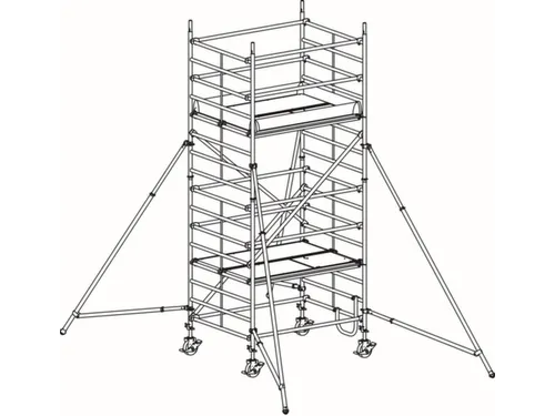 rolsteiger,reik H 5,4m,steiger H 4,64m,2platform(s),m. luik