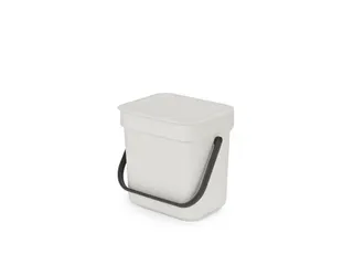 Afvalemmer Sort & Go 3 Liter Lichtgrijs - 1