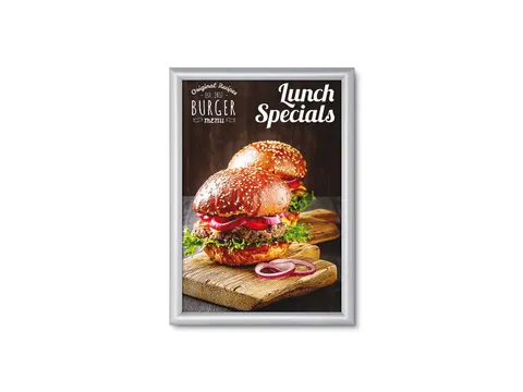 Kliklijst A4 Zilver Rechte Hoeken 15mm