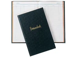 Brievenboek Atlanta gelineerd 200blz 80gr zwart breedfolio
