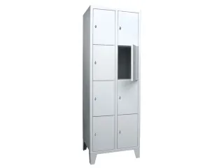 lockerkast,RAL 7035,HxBxD 1850x600x500mm,2x4vakken,vak B 300mm - 1