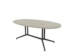 vergadertafel,HxBxD 740x2000x1100mm,ovaal,V-vormonderstel donkergrijs
