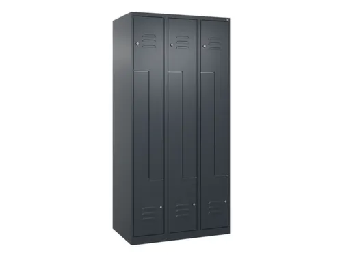 Z-garderobekast,HxBxD 1850x900x500mm,vak B 150/300mm,cil.-slot