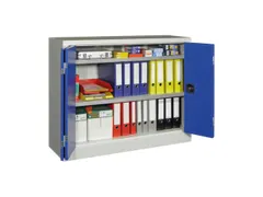 Vouwdeurkast 1000x1200x400mm 2legborden Verzinkt Ral7035 Front Ral5010