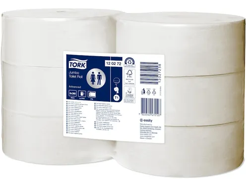 Toiletpapier Tork 120272 T1 Jumbo 2-laags Wit Advanced