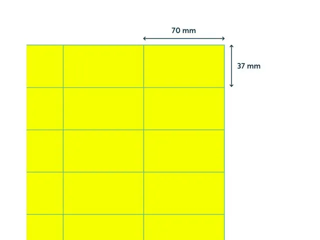 Gekleurde Etiketten 70x37mm Fluor Geel 42212