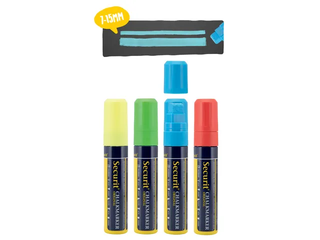 Krijtstift Securit Sma-720 Blok Assorti 7-15mm Blister à 4st