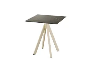 bistrotafel,HxBxD 730x700x700mm,rechthoekig,4voeten zandkleuren - 1