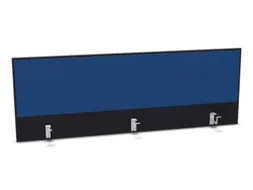 opzetpaneel,v. bureau,aanbouw achter,B 1600mm,CC-zwart,BN6016-blauw