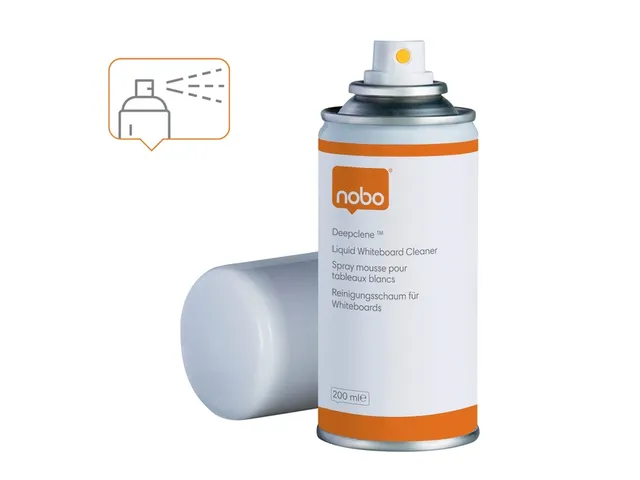 Nobo Deepclene Schuimende Whiteboard Reinigingsspray 200ml