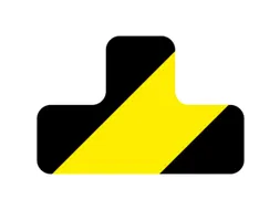 plaksymbool,T-vorm,markering HxB 100x150mm,polycarbonaat,geel/zwart