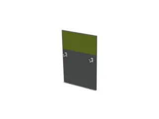 baliepaneel bureau aanbouw rechts MS-donkergrijs BN7048-groen 800mm - 1