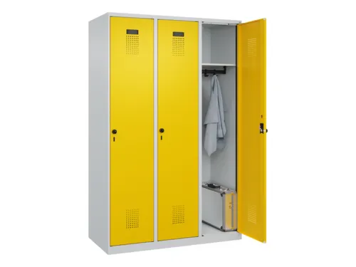locker,HxBxD 1850x1200x500mm,3vak,vak B 400mm,draaigrendel