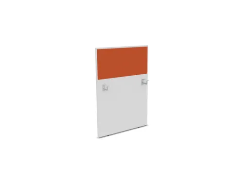 baliepaneel,v. bureau,aanbouw links,B 800mm,Bl-wit,BN3012-oranje