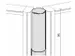 colonne de liaison p. cloison de séparation H 1000mm angle 0-180°