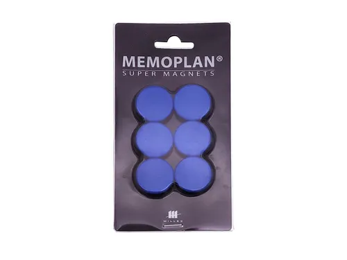 Magneten Millex 25mm blauw set a 6 st.