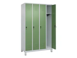 locker,HxBxD 1950x1200x500mm,4vak,vak B 300mm,draaigrendel,voeten - 2