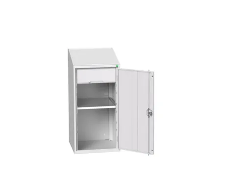 lessenaarkast 1130x525x550mm legbord en lade RAL7035