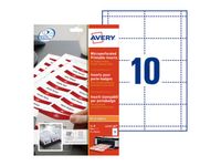 Badgekaart Avery L4727-20 54x90mm microperforatie