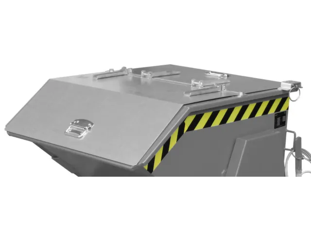 2-Dlg. Klapdeksel,Staal,V. Kiepbak 0,8M³,Verzinkt