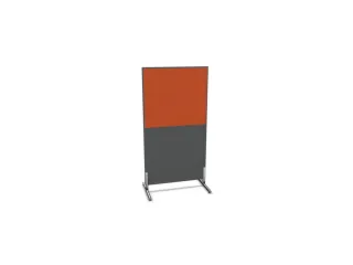 scheidingswand,HxB 1545x800mm,MS-donkergrijs,BN3012-oranje - 1