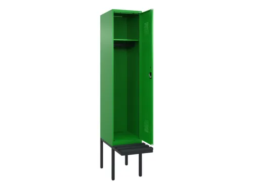 locker met bank,HxBxD 2120x400x815mm,1vak,vak B 400mm,cilinderslot