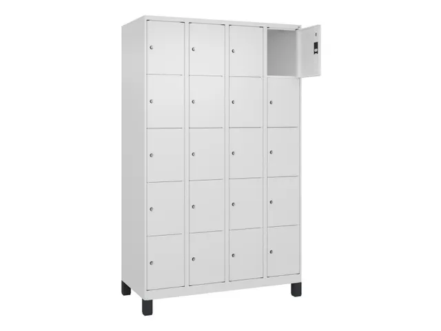 lockerkast,HxBxD 1950x1200x500mm,4x5vakken,vak B 300mm,cil.-slot