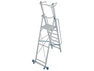verrijdbare treden-platformladder eenzijdig 7treden stand H 1 65m - 10