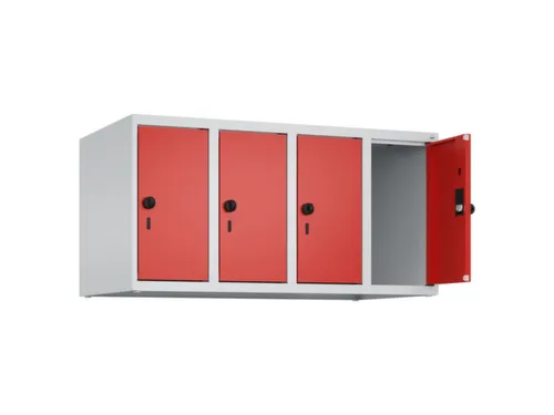 opzetkast,v. locker,4vak.,vak B 250mm,HxBxD 500x1000x500mm,vleugeldeur