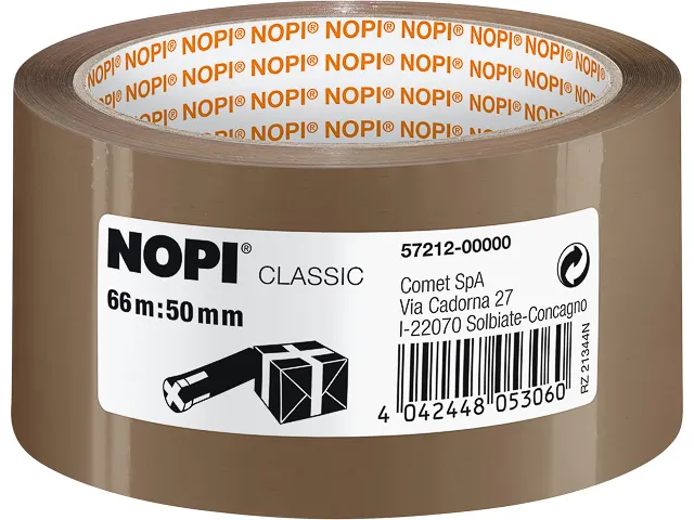 Nopi Classic Verpakkingstape 66mx50mm Bruin