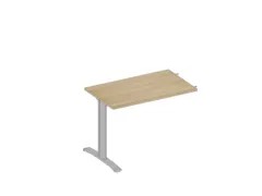 aanbouwtafel,i.h.v.,v. C-voet,HxBxD 620-820x1000x600mm,blad eiken