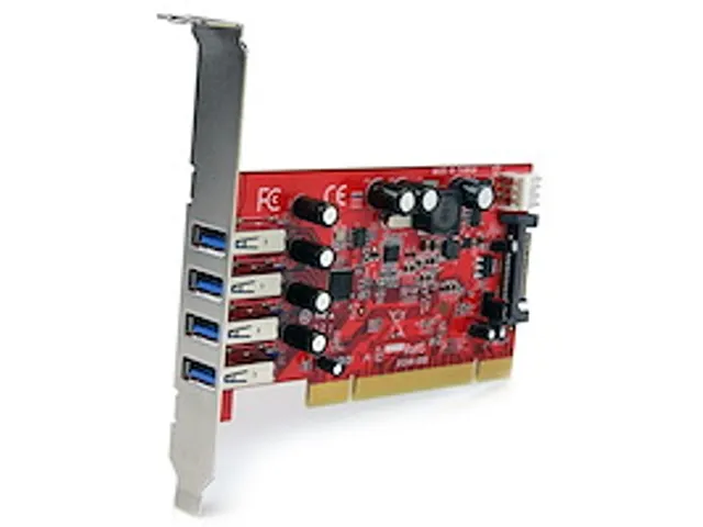 4 Poorts PCI SuperSpeed USB 3.0 Adapterkaart met SATA/SP4 Voeding