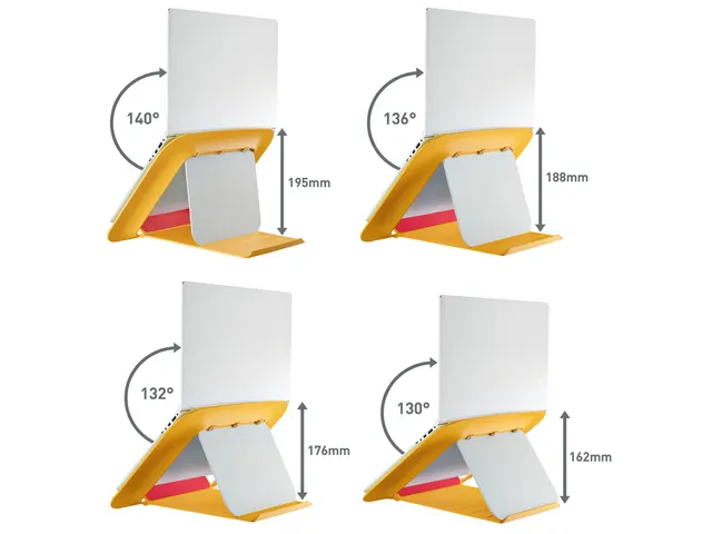 Support ordinateur portable Leitz Ergo Cosy réglable recycle jaune