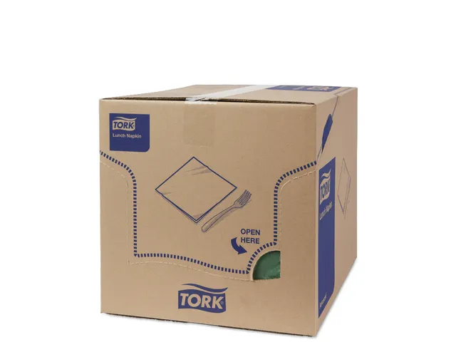 Tork 477413 Soft Lunchservet Advanced Donkergroen 33x33cm