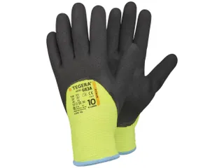 Tegera 683A koudebestendige latex handschoenen, geel/zwart, maat 9 - 1