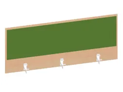 baliepaneel,v. bureau,aanbouw achter,B 1200mm,NE-esdoorn,BN7048-groen