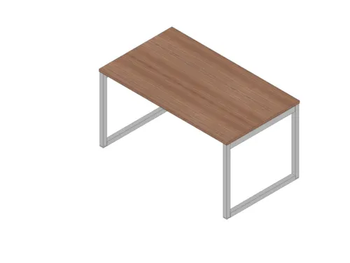 bureau,HxBxD 730x1400x800mm,blad canaletto-hout,sledeframe aluminium