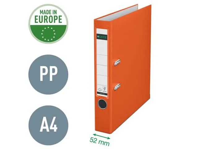 Ordner Leitz 1015 A4 50mm PP oranje