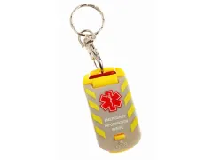 Relexim WSID05 Vital ID tag sleutelhanger geel/rood