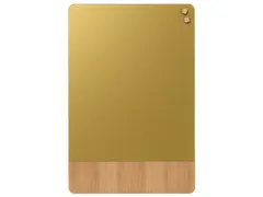 Glasmagneetbord Naga 60x80cm goud/eiken afgeronde hoeken