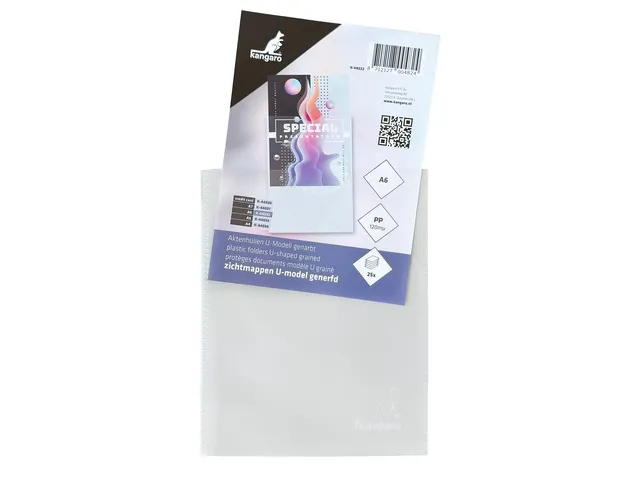 pochette-u A6 PP 120mµ transparent nervuré