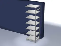 magazijnstelling,aanbouwveld,HxBxD 3000x1010x835mm,vakl. 130kg