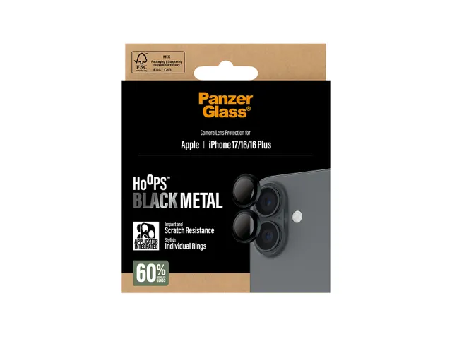 PanzerGlass Hoops Camera Lens Protector Black iPhone 17 | iPhone