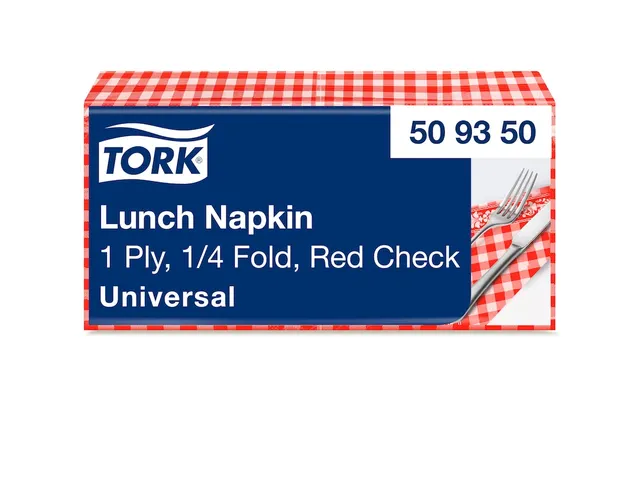 Tork 509350 Lunchservet Red Check 32,8x32,5cm