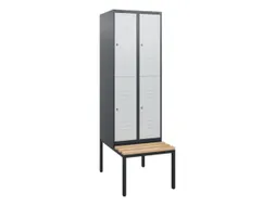 Dubbeldekse dekenkist,HxBxD 1950x600x815mm,2x2vak.,vak B 300mm
