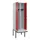 locker met bank,voor scheiding van kleding,HxBxD 2120x600x815mm,2vak
